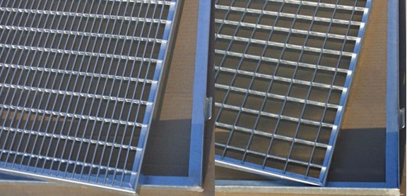 Gitterroste mit Winkelrahmen